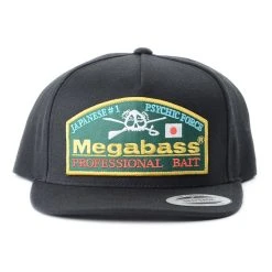 Hats Megabass Black Throwback Snapback Hat