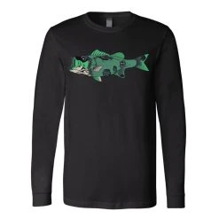 Shirts J&H Tackle Zombie Largemouth Bass Long Sleeve T-Shirt