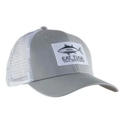 Hats Grundens Eat Tuna Trucker Hat Glacier Grey