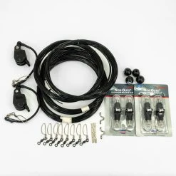 Trolling Rupp Marine Double Rigging Kit With Nok-Outs Outrigger Clips Black Mono